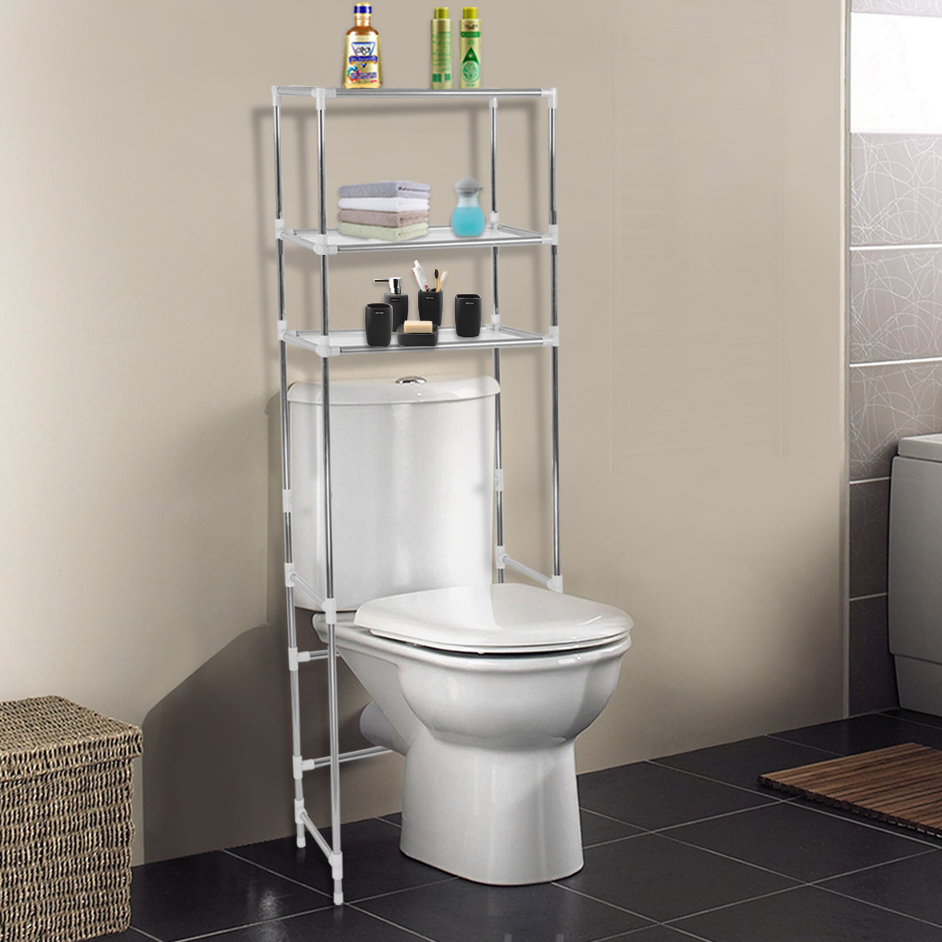 3 Tier Toilet Bathroom Laundry Washing Machine Storage Rack Shelf Unit Organizer