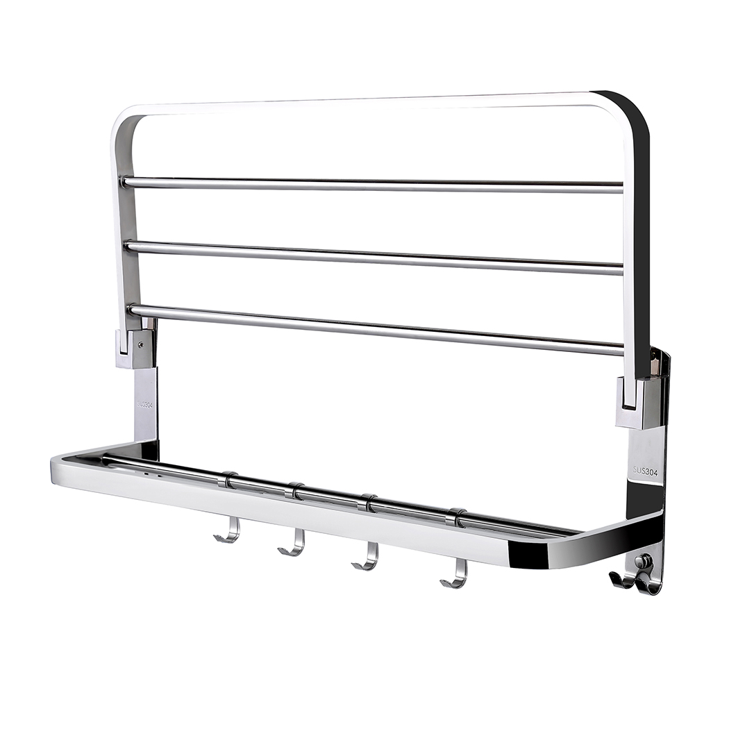 Towel Rail Rack Racks Ladder Shelf Bar Stainless Steel Wall Mounted Bathroom