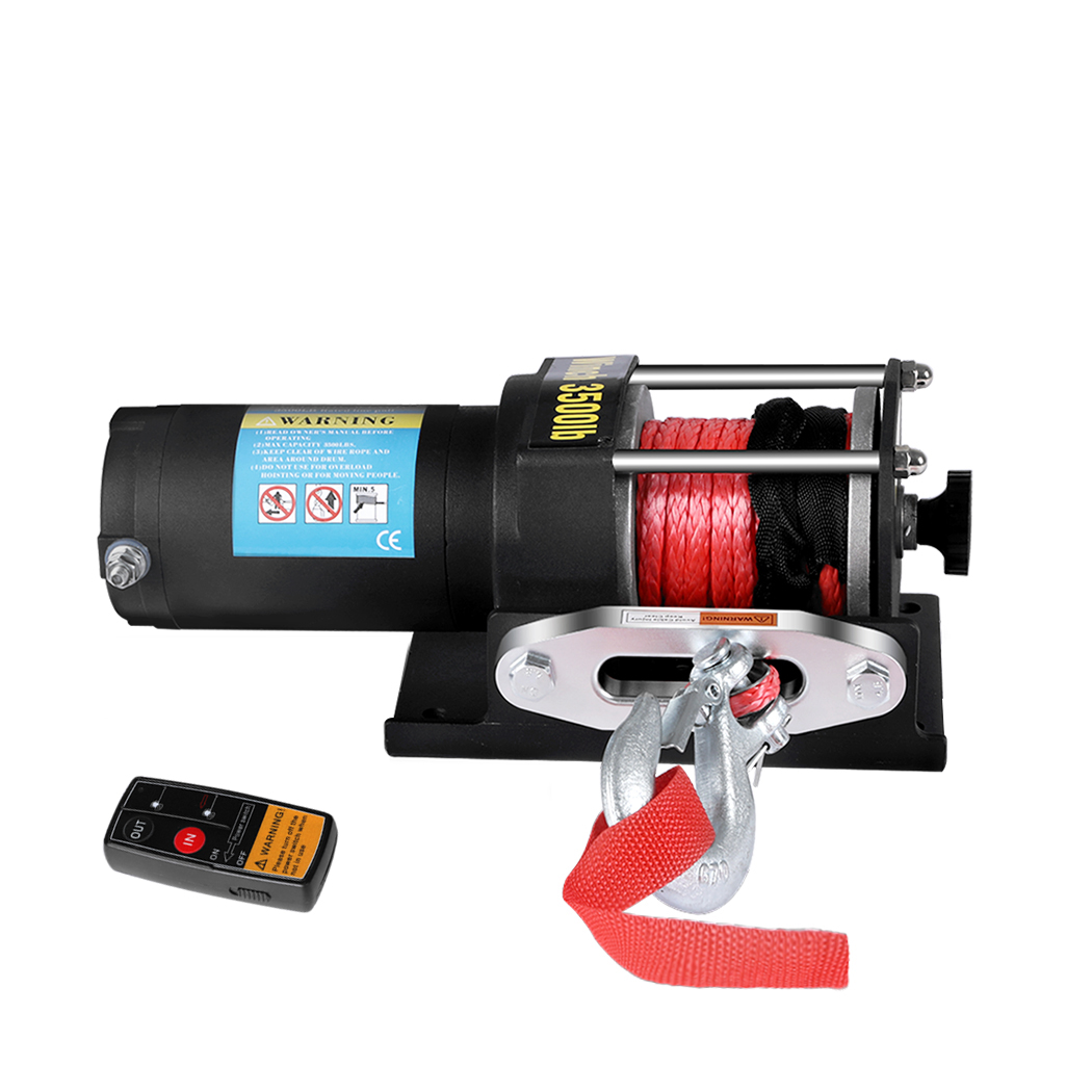 TopSellers-Electric Winch 3500LBS - Heavy Duty 12V Wireless Towing Rescue