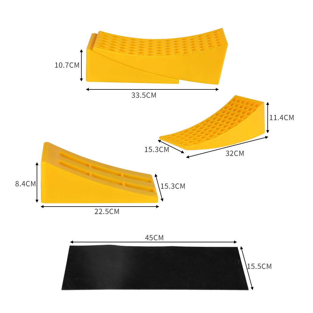 Large Caravan Levelling Blocks Ramps Wheel Chocks RV Camper Motorhome 13600KG