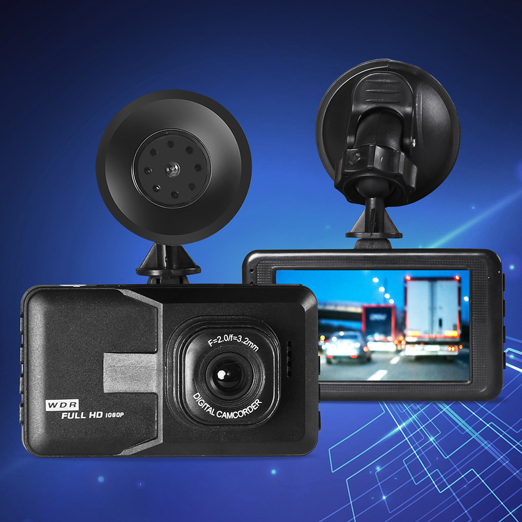Car Dash Camera Camera Video DVR Recorder 1080P FHD 3"LCD 11 Language 32GB Card