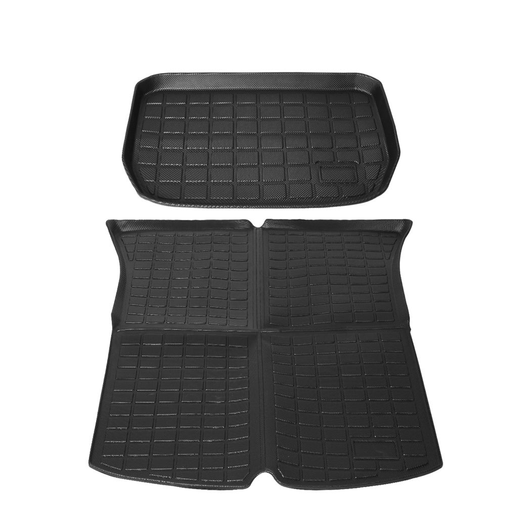 TopSellers-Tesla Model Y Floor Mats - Custom Fit  Waterproof & Easy Clean