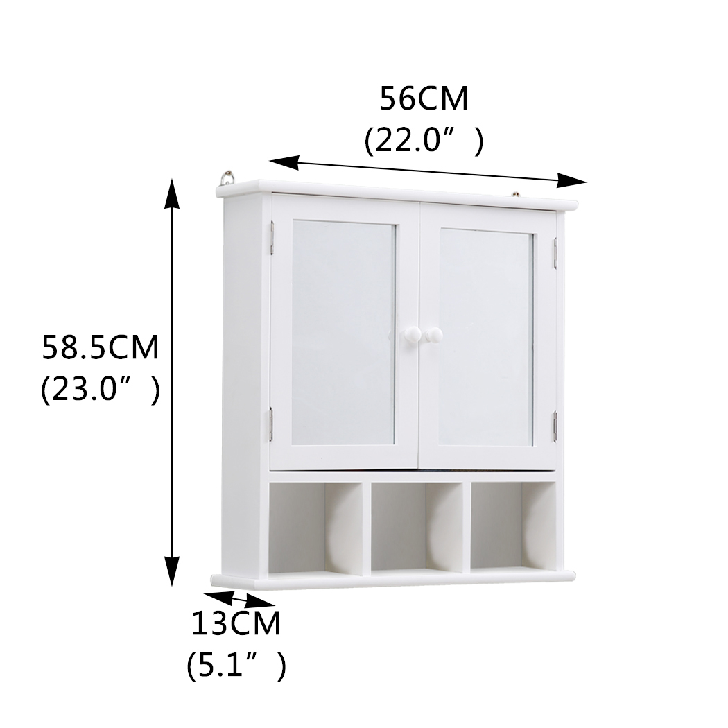 Levede Wall Hung Bathroom Storage Cabinet Tallboy Toilet Cupboard Towel Hanging