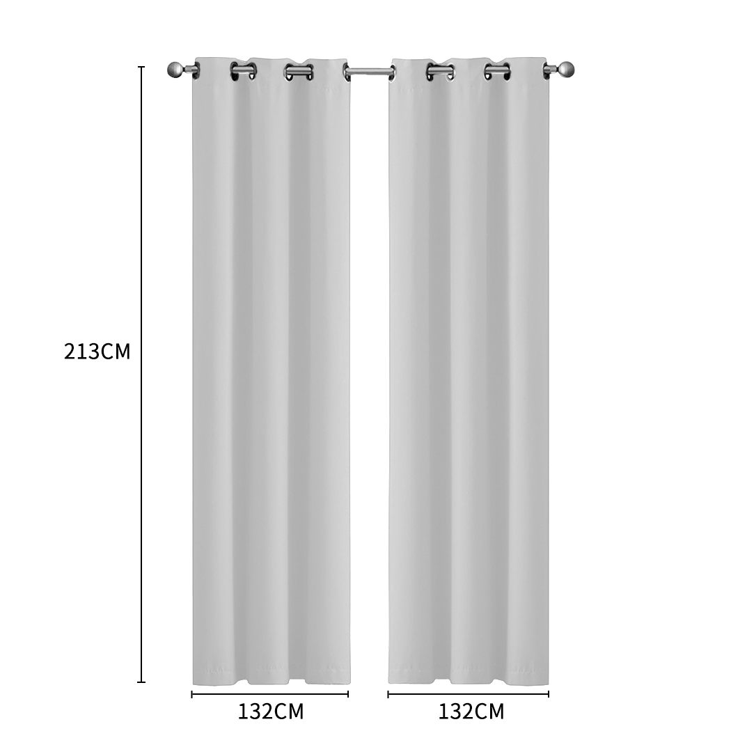 2X Blockout Curtains Blackout Window Curtain Draperies Pair Eyelet Bedroom Decor - Picture 252 of 466