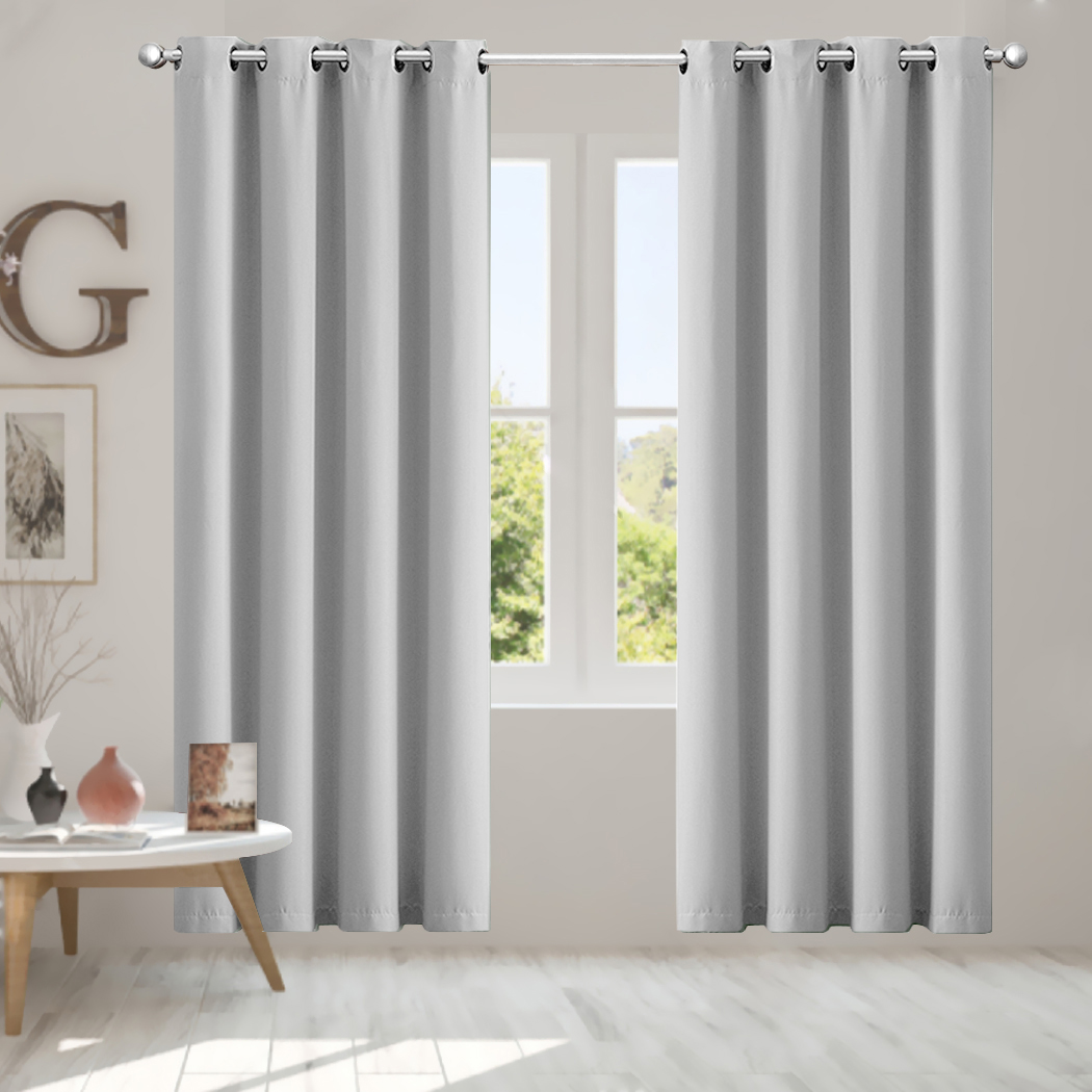 2X Blockout Curtains Blackout Window Curtain Draperies Pair Eyelet Bedroom Decor - Picture 263 of 466