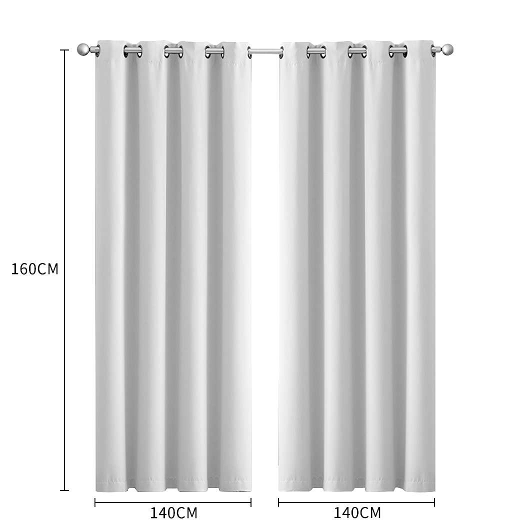 2X Blockout Curtains Blackout Window Curtain Draperies Pair Eyelet Bedroom Decor - Picture 264 of 466