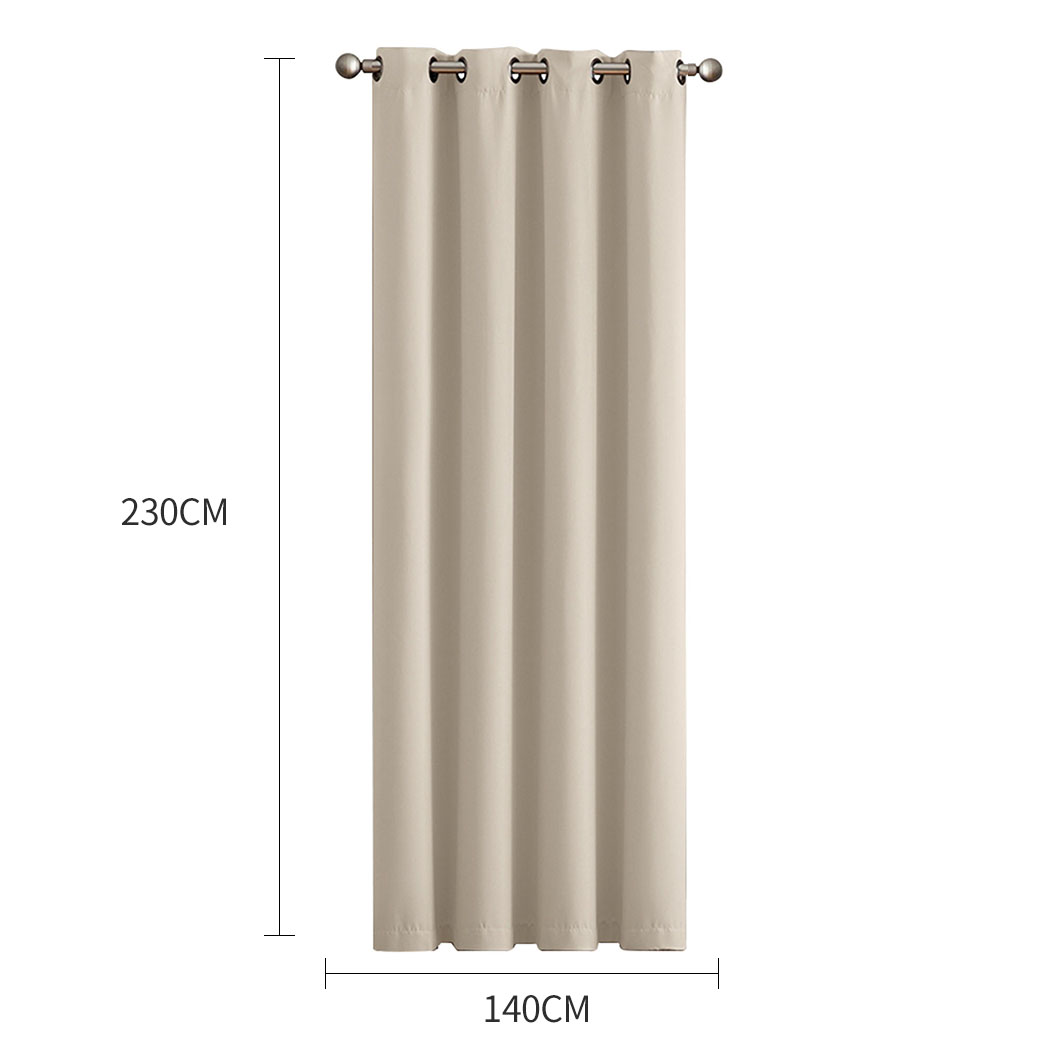 2X Blockout Curtains Blackout Window Curtain Draperies Pair Eyelet Bedroom Decor - Picture 85 of 466