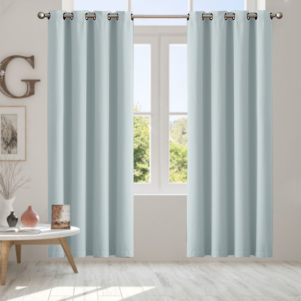 2X Blockout Curtains Blackout Window Curtain Draperies Pair Eyelet Bedroom Decor - Picture 347 of 466