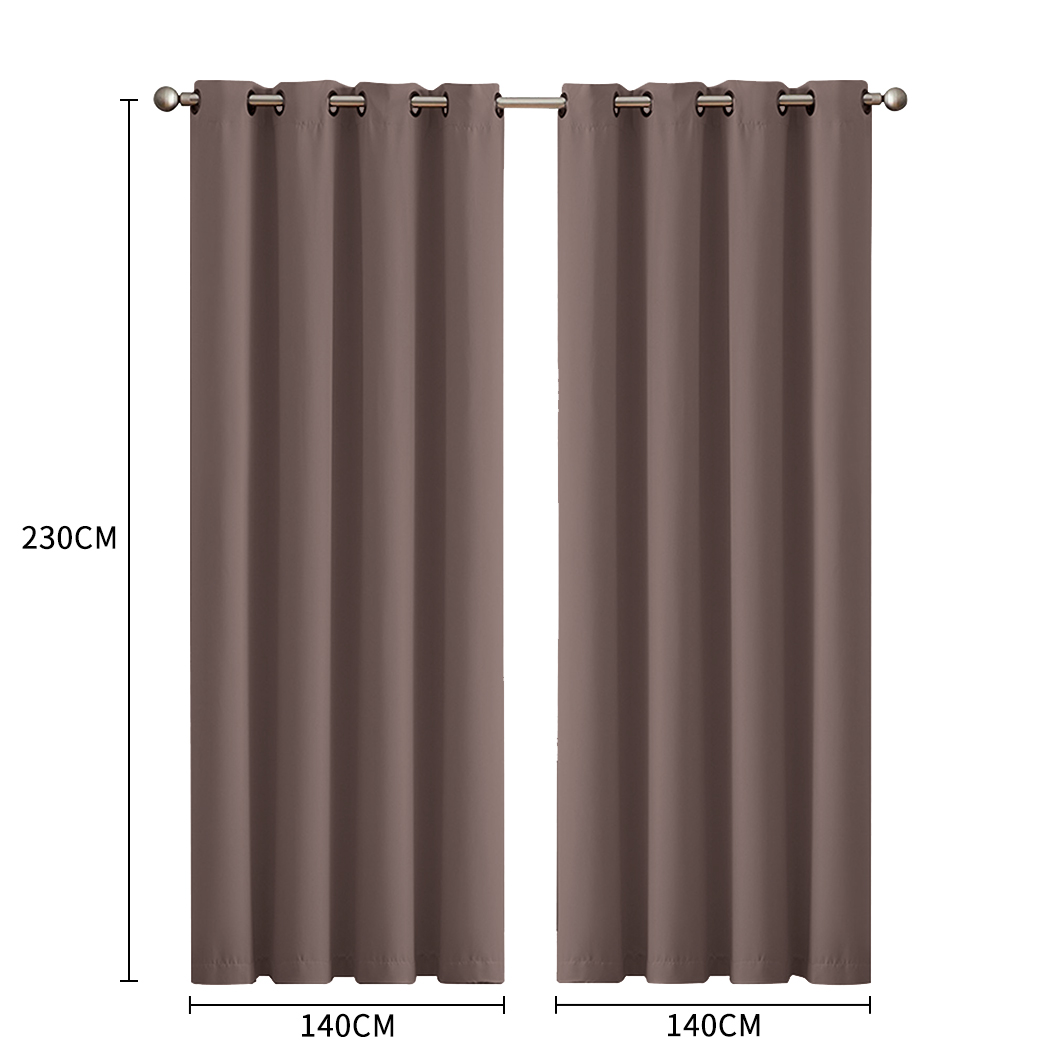 2X Blockout Curtains Blackout Window Curtain Draperies Pair Eyelet Bedroom Decor - Picture 396 of 466