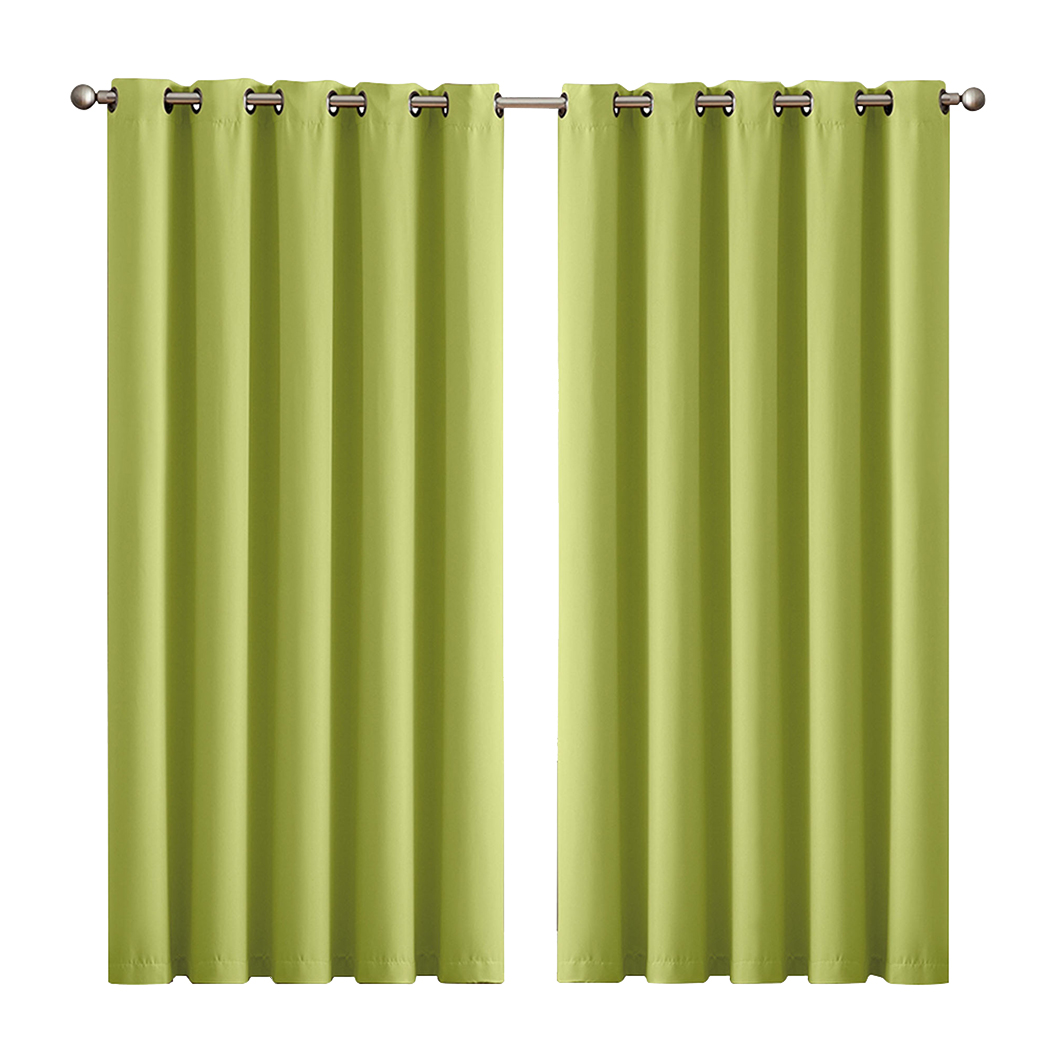 2X Blockout Curtains Blackout Window Curtain Draperies Pair Eyelet Bedroom Decor - Picture 38 of 466