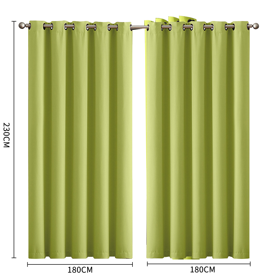 2X Blockout Curtains Blackout Window Curtain Draperies Pair Eyelet Bedroom Decor - Picture 37 of 466