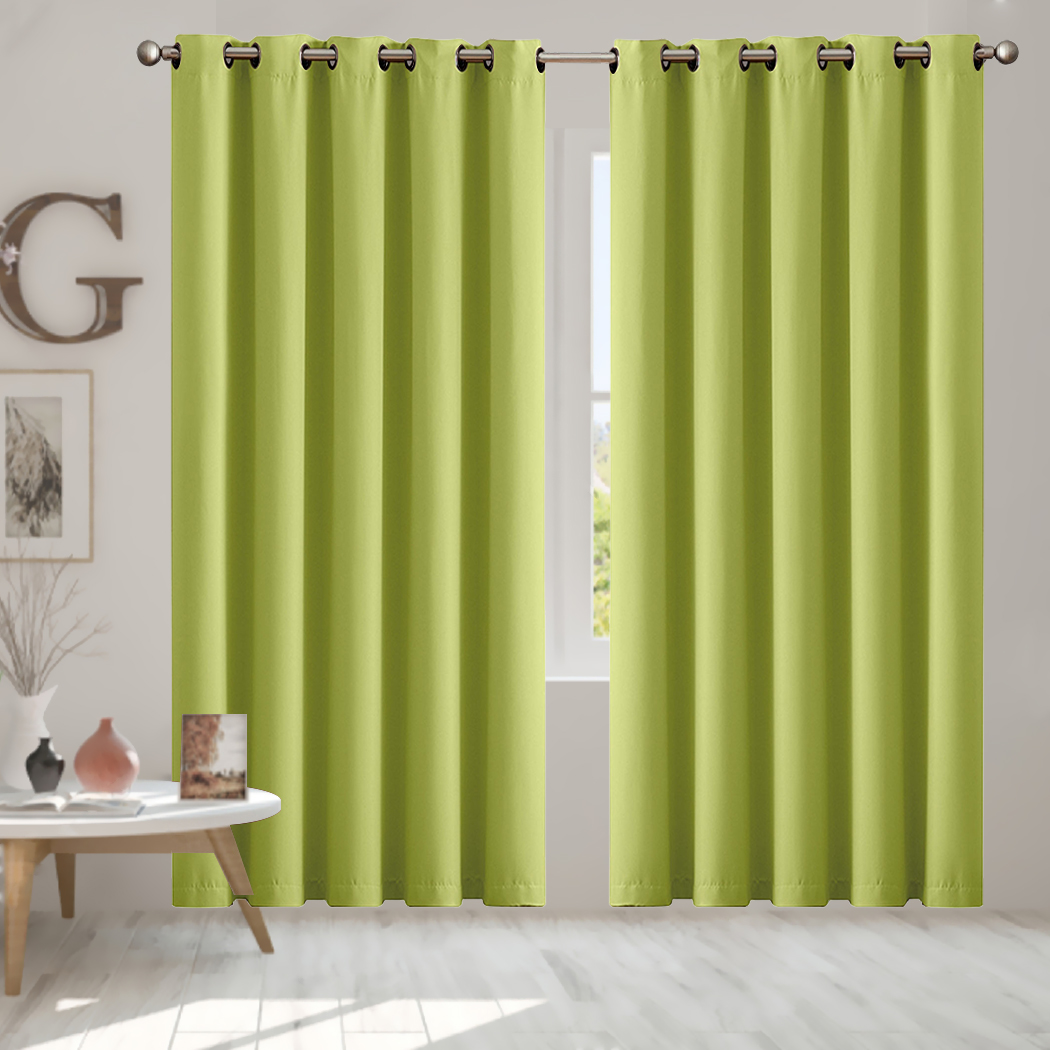 2X Blockout Curtains Blackout Window Curtain Draperies Pair Eyelet Bedroom Decor - Picture 36 of 466