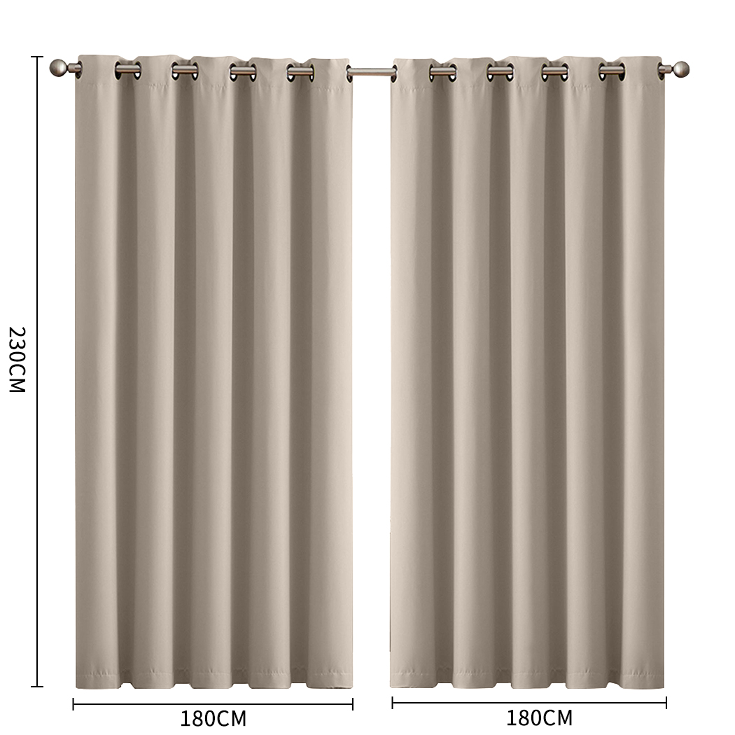 2X Blockout Curtains Blackout Window Curtain Draperies Pair Eyelet Bedroom Decor - Picture 97 of 466