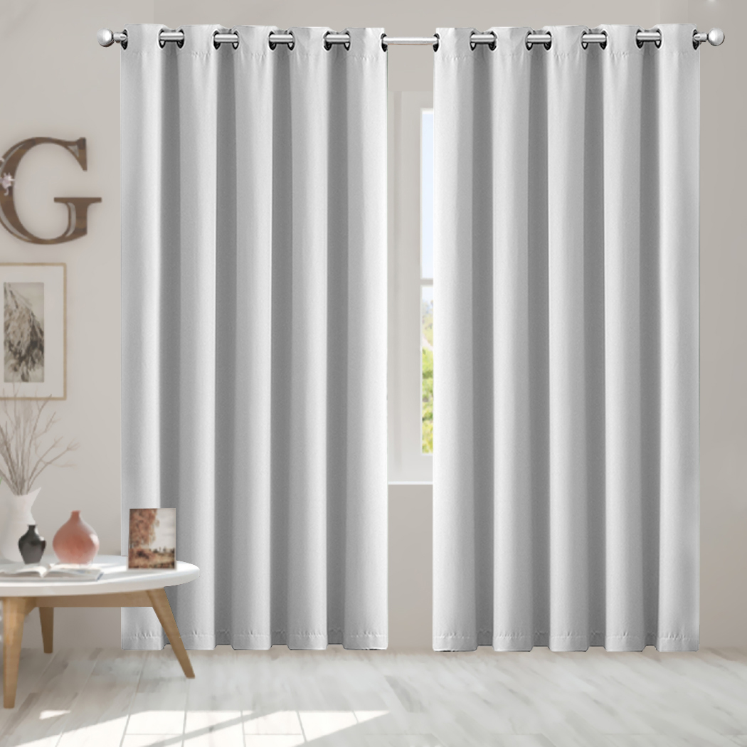 2X Blockout Curtains Blackout Window Curtain Draperies Pair Eyelet Bedroom Decor - Picture 287 of 466