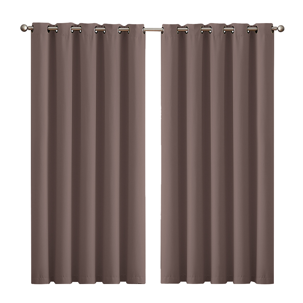 2X Blockout Curtains Blackout Window Curtain Draperies Pair Eyelet Bedroom Decor - Picture 409 of 466