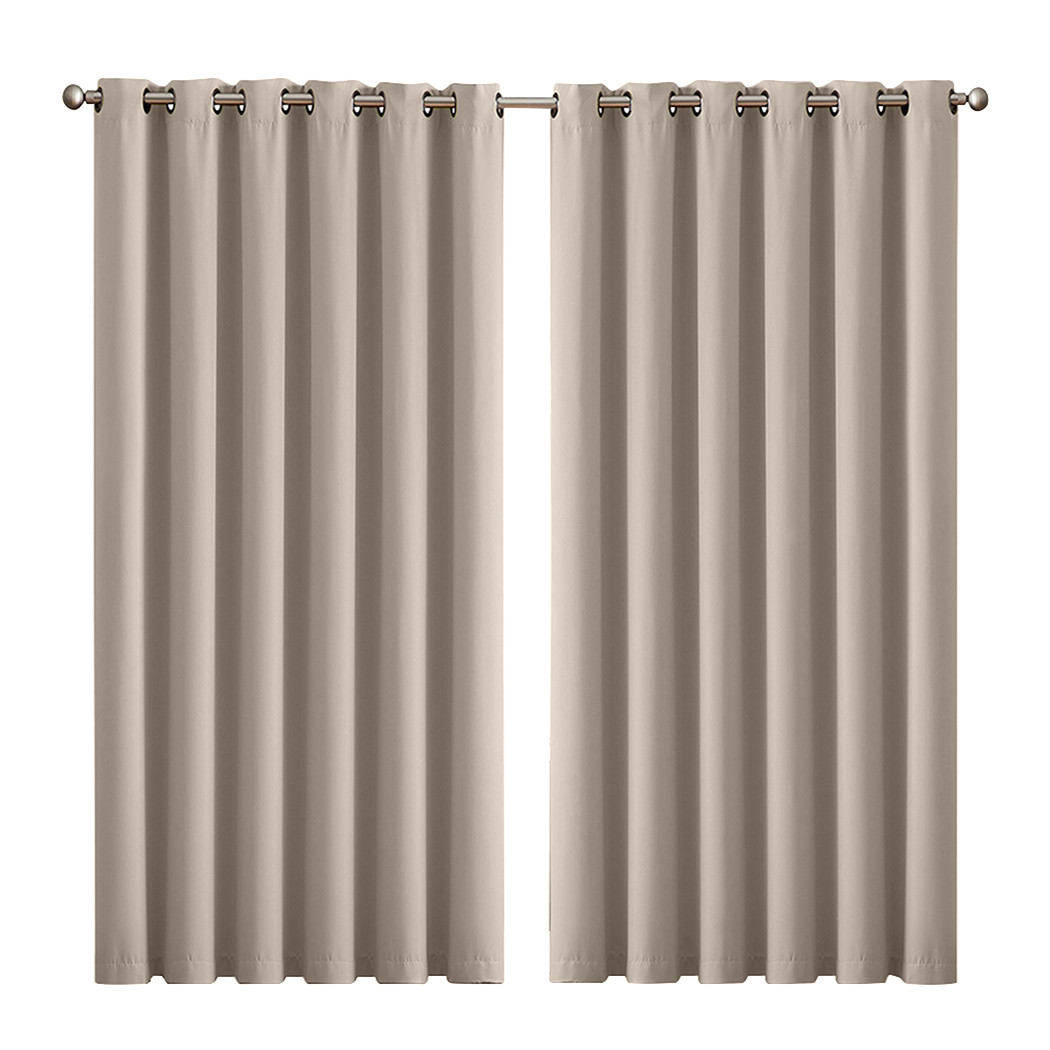 2X Blockout Curtains Blackout Window Curtain Draperies Pair Eyelet Bedroom Decor - Picture 110 of 466