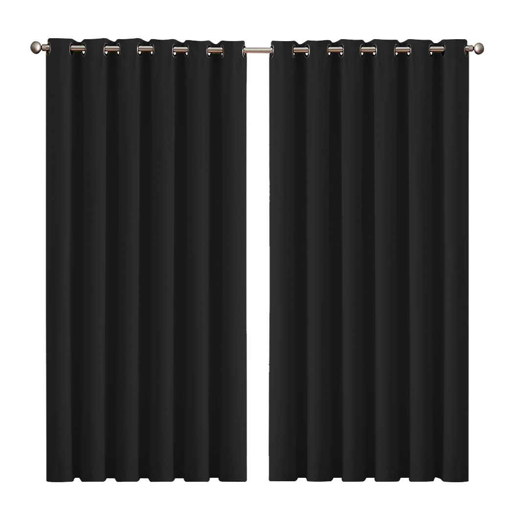 2X Blockout Curtains Blackout Window Curtain Draperies Pair Eyelet Bedroom Decor - Picture 182 of 466