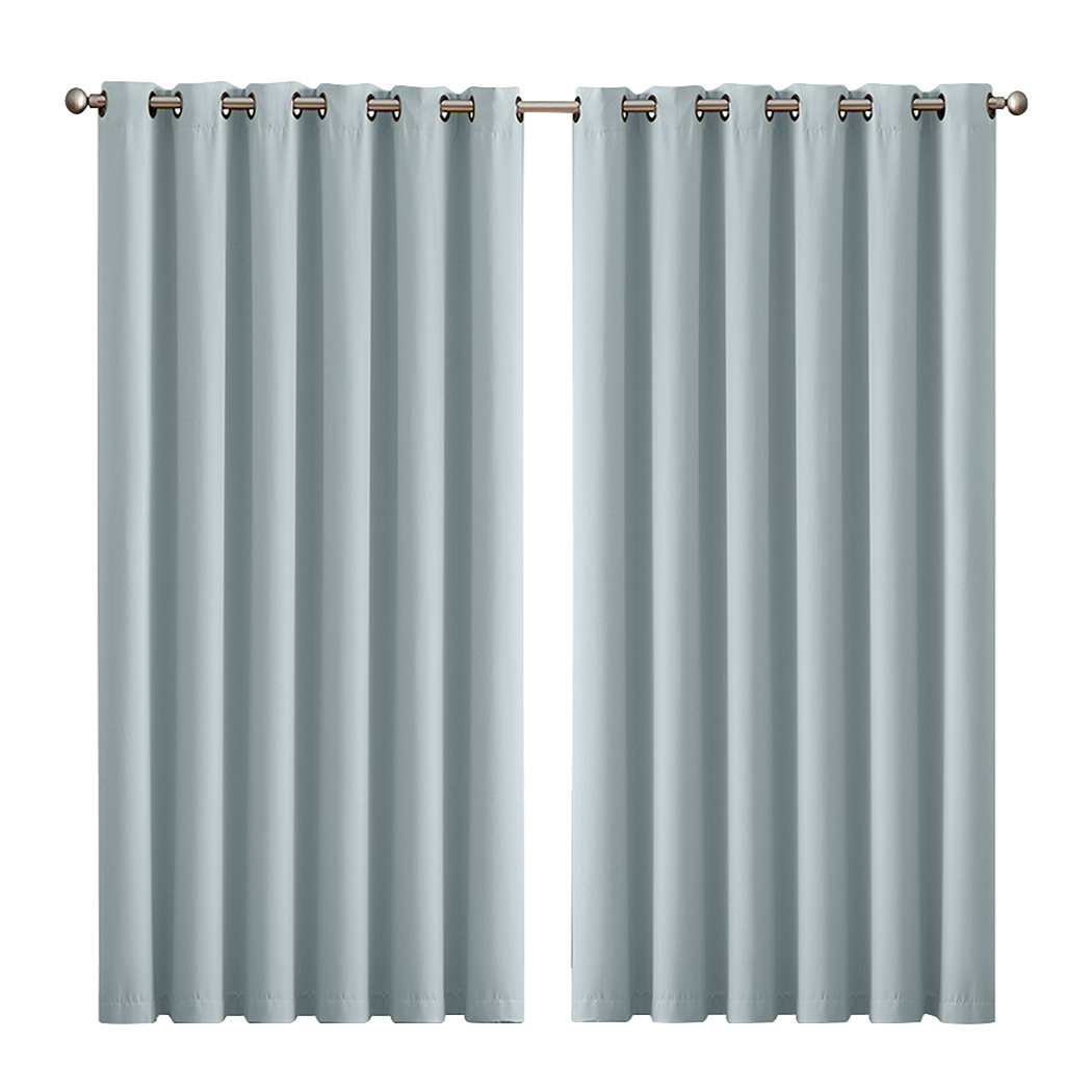 2X Blockout Curtains Blackout Window Curtain Draperies Pair Eyelet Bedroom Decor - Picture 361 of 466