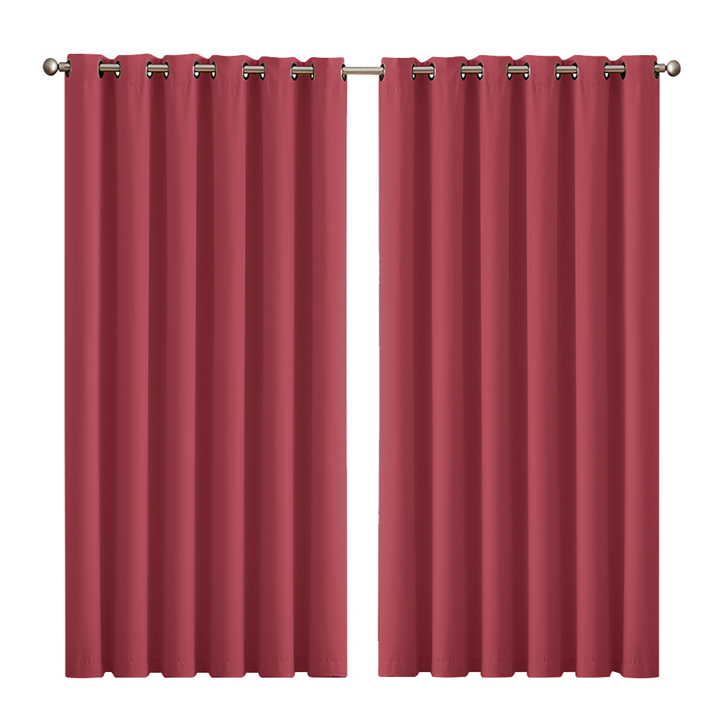 2X Blockout Curtains Blackout Window Curtain Draperies Pair Eyelet Bedroom Decor - Picture 457 of 466