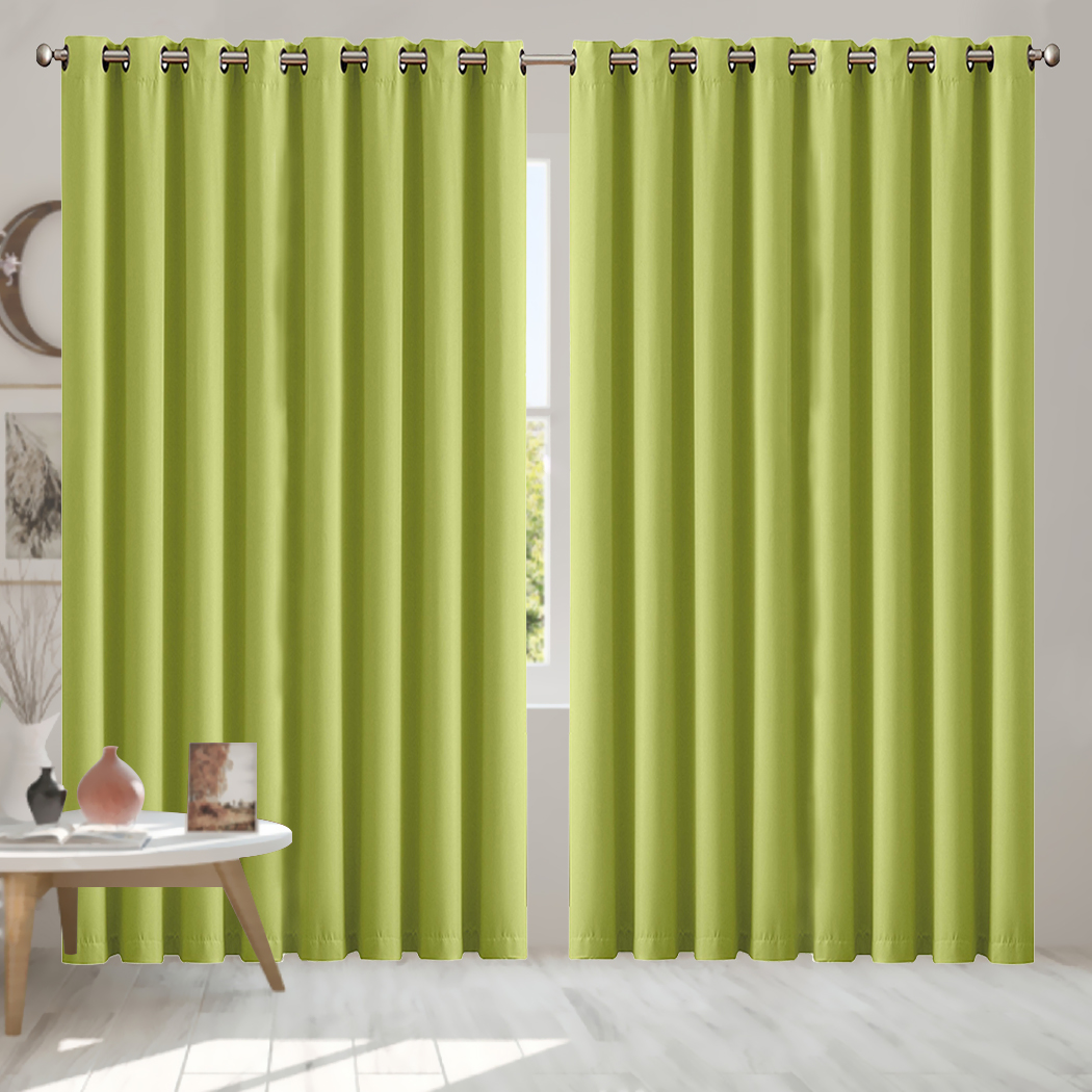 2X Blockout Curtains Blackout Window Curtain Draperies Pair Eyelet Bedroom Decor - Picture 48 of 466