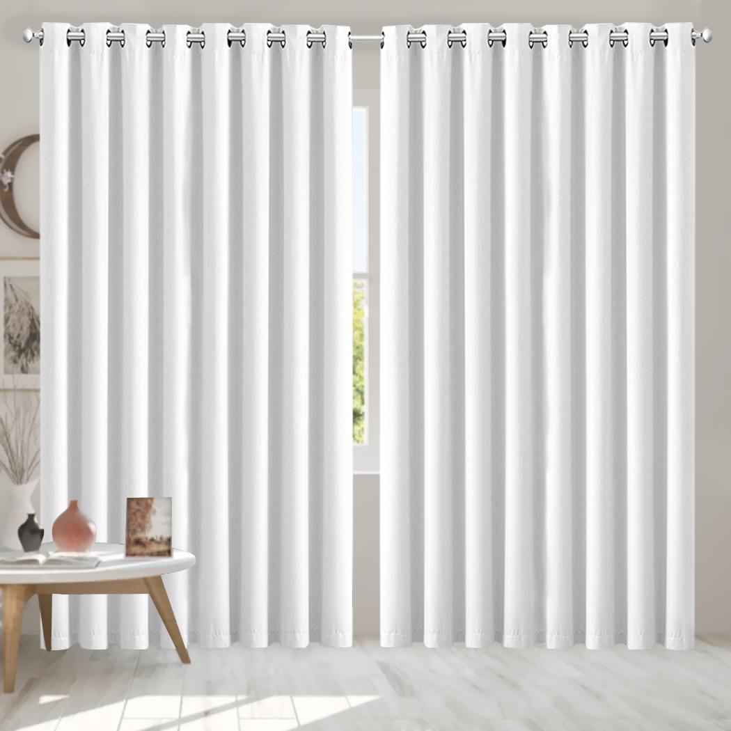 2X Blockout Curtains Blackout Window Curtain Draperies Pair Eyelet Bedroom Decor - Picture 311 of 466