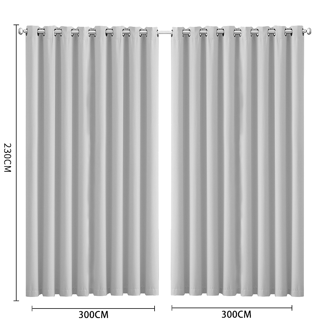 2X Blockout Curtains Blackout Window Curtain Draperies Pair Eyelet Bedroom Decor - Picture 312 of 466
