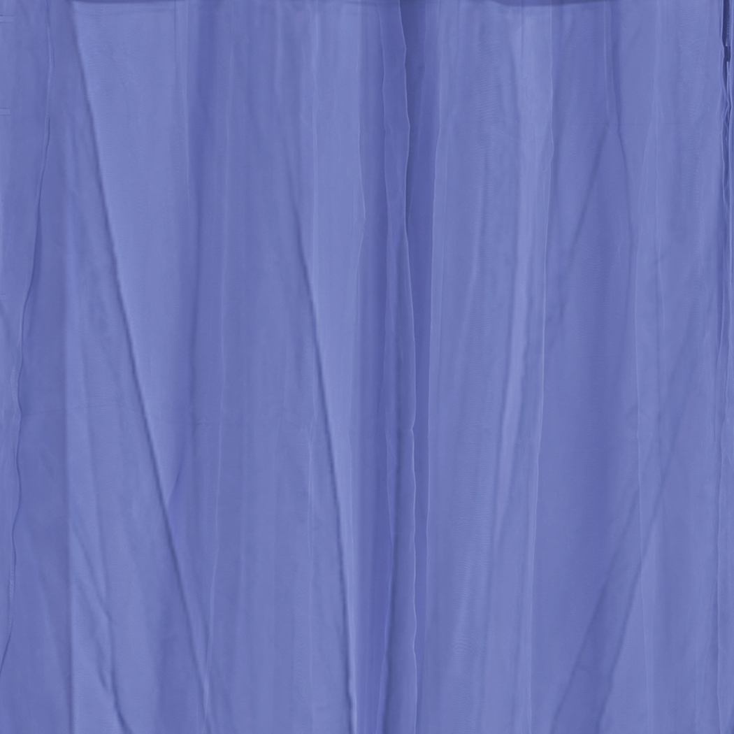2x Blockout Curtains Panels 3 Layers with Gauze Room Darkening 140x244cm Navy