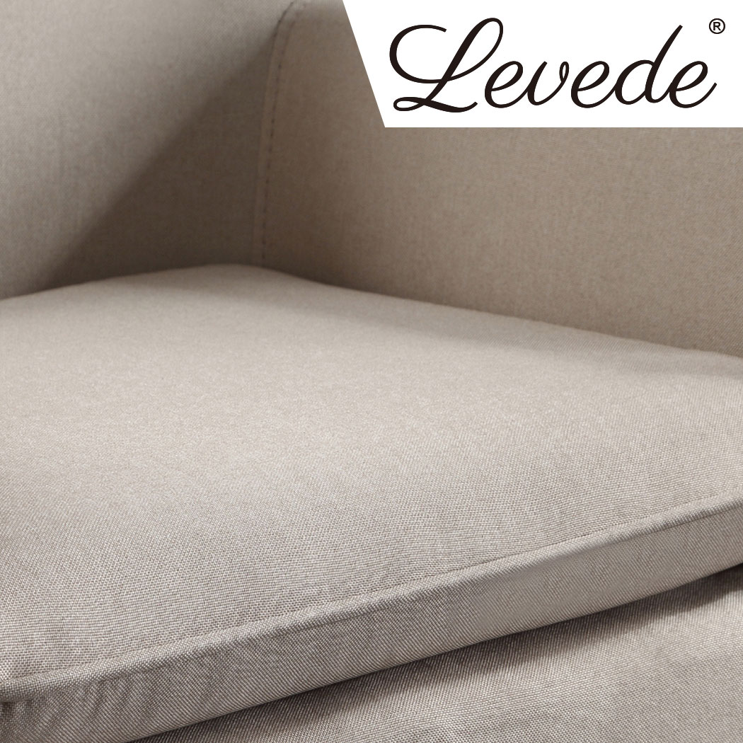 Levede Armchair Accent Sofa Lounge Chairs Upholstered Tub Chair Single Fabric
