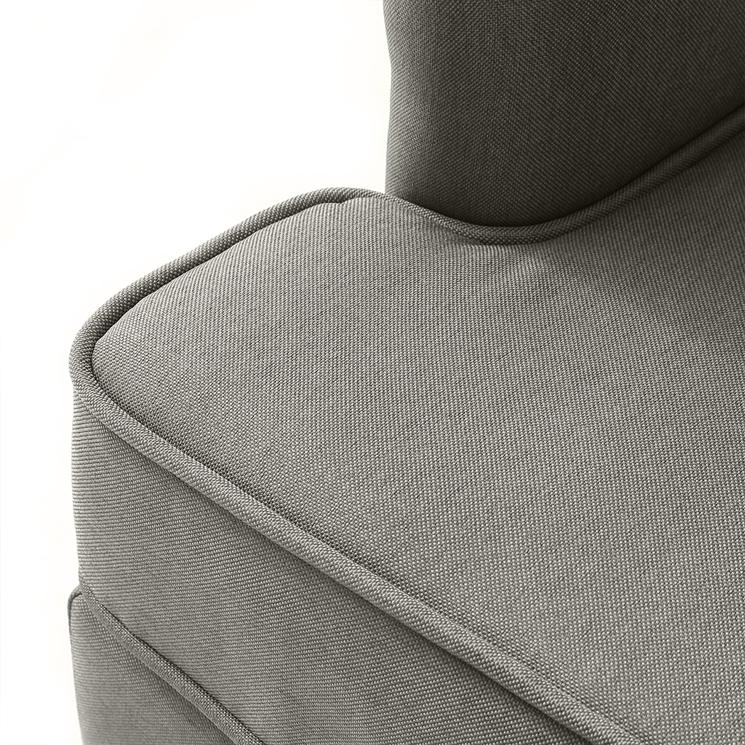 Levede Rocking Chair Armchair Nursing Chair Baby Feeding Lounge Sofa Fabric Grey