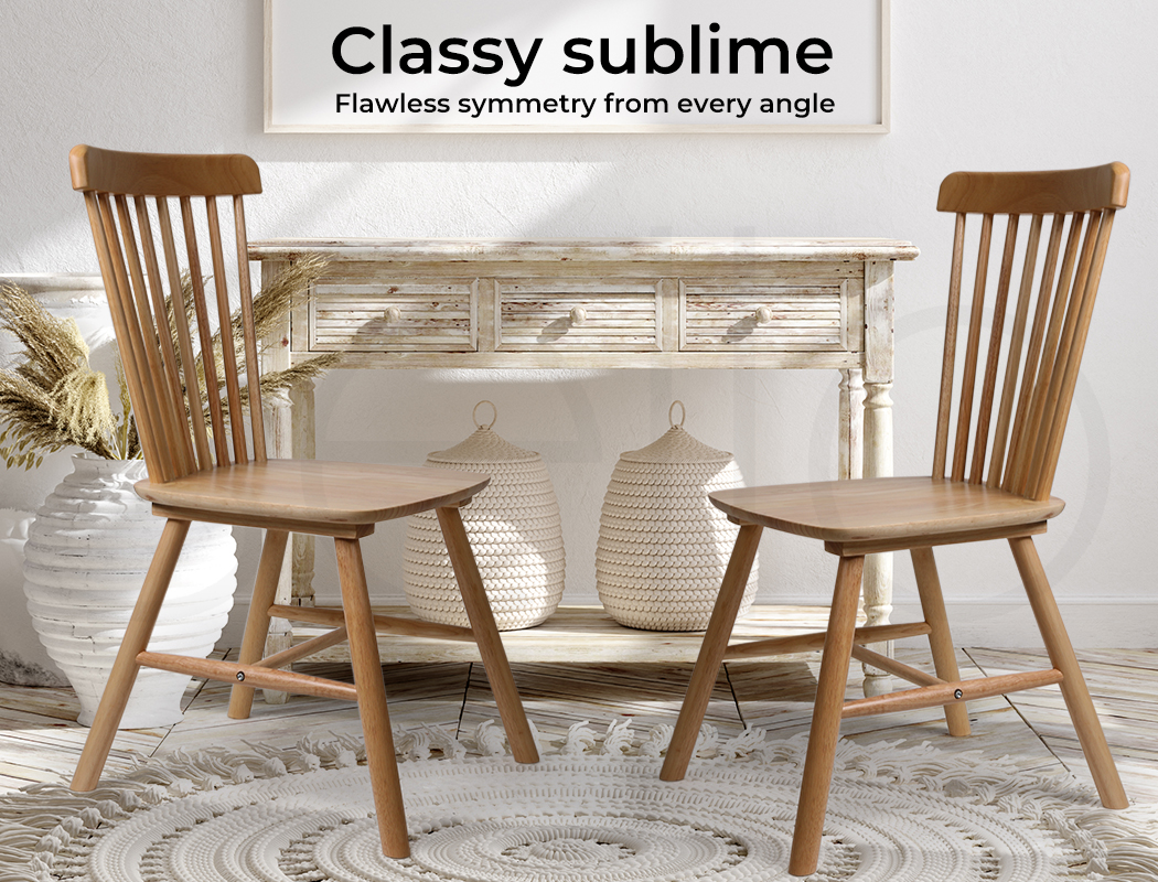 Set of 2 Dining Chairs Side Chair Replica Kitchen Wood Contemporary Furniture - Picture 27 of 30