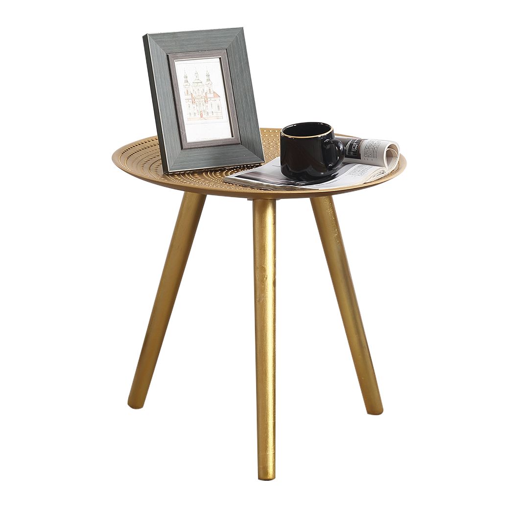 TopSellers-Elegant Gold Side Table - Modern 49cm Home Decor Furniture