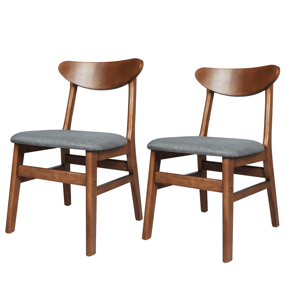 TopSellers-Walnut Dining Chairs Set of 2 - Comfortable Modern Kitchen Furniture