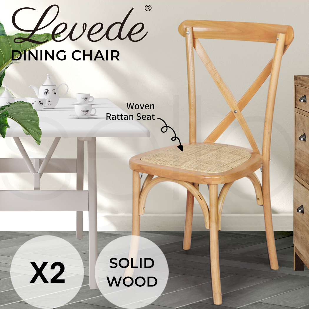 Levede 2x/4x Dining Chairs Lounge Chair Bentwood Outdoor Provincial Rattan Seat - Picture 18 of 46