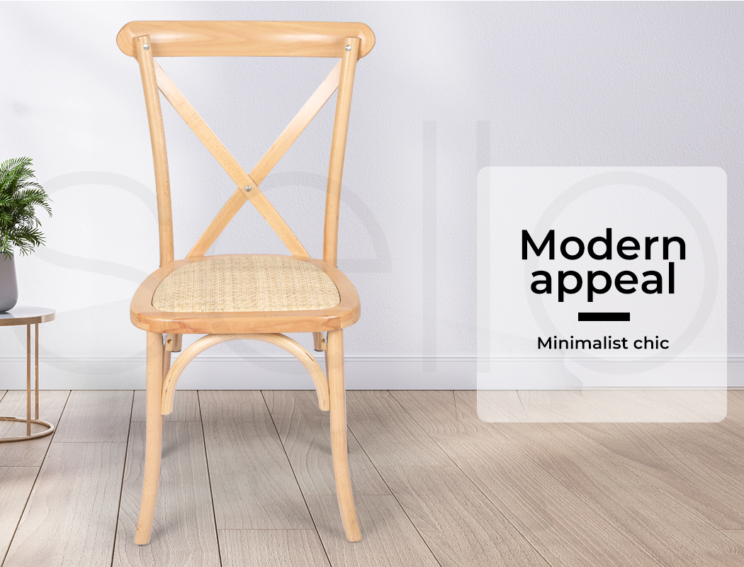 Levede 2x/4x Dining Chairs Lounge Chair Bentwood Outdoor Provincial Rattan Seat - Picture 19 of 46