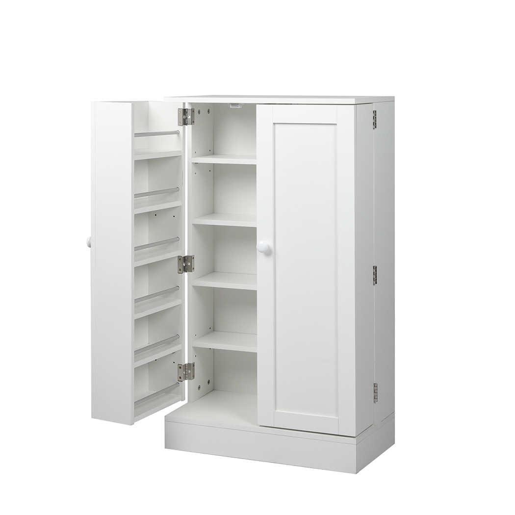 TopSellers-White Buffet Sideboard Storage Cabinet - Modern Design with Adjustable Shelves