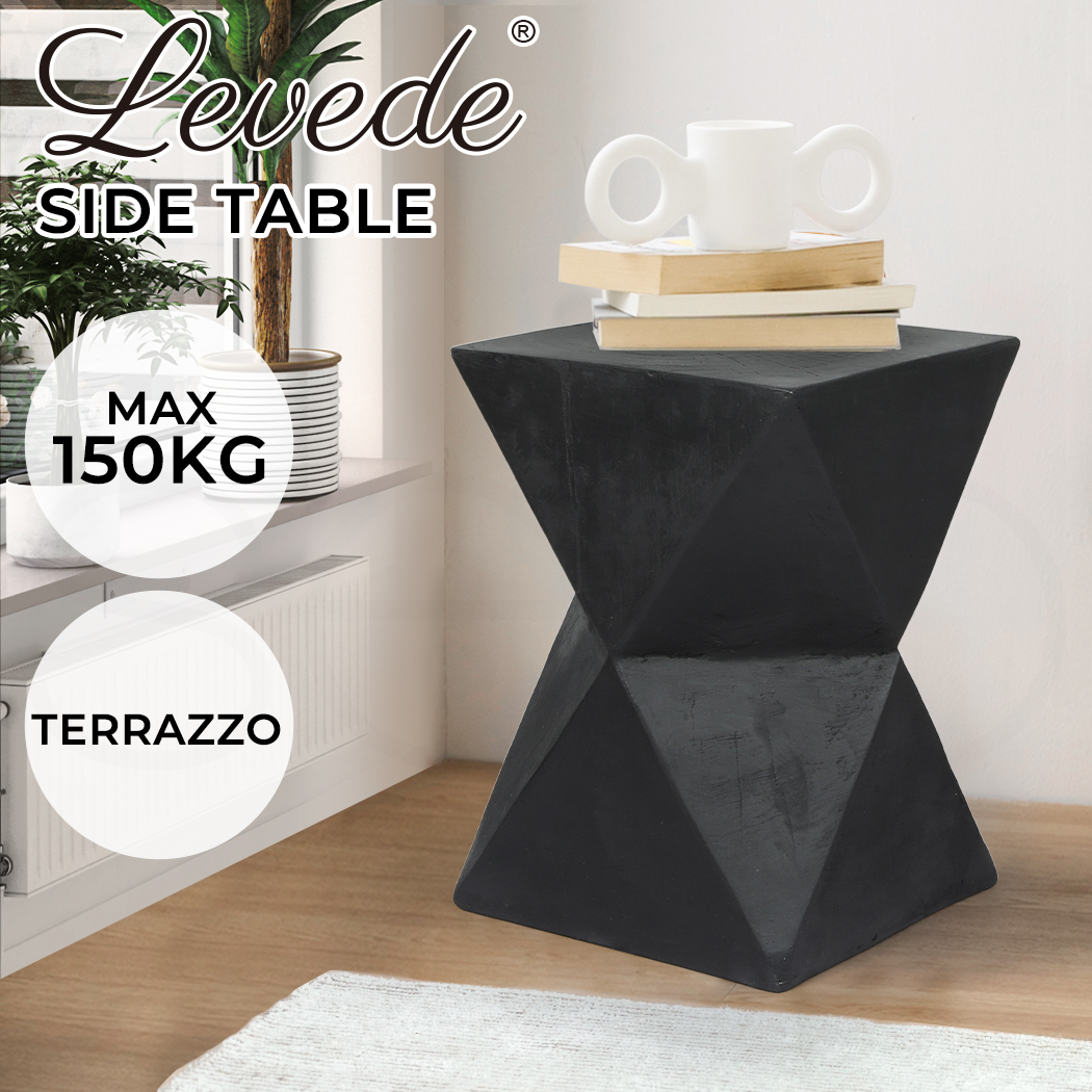 Levede Side Table Terrazzo Small End Coffee Tables Nordic Concrete Stand Outdoor - Picture 45 of 115