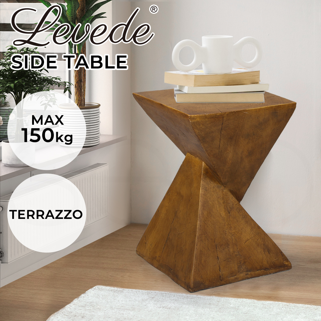 Levede Side Table Terrazzo Small End Coffee Tables Nordic Concrete Stand Outdoor - Picture 55 of 115