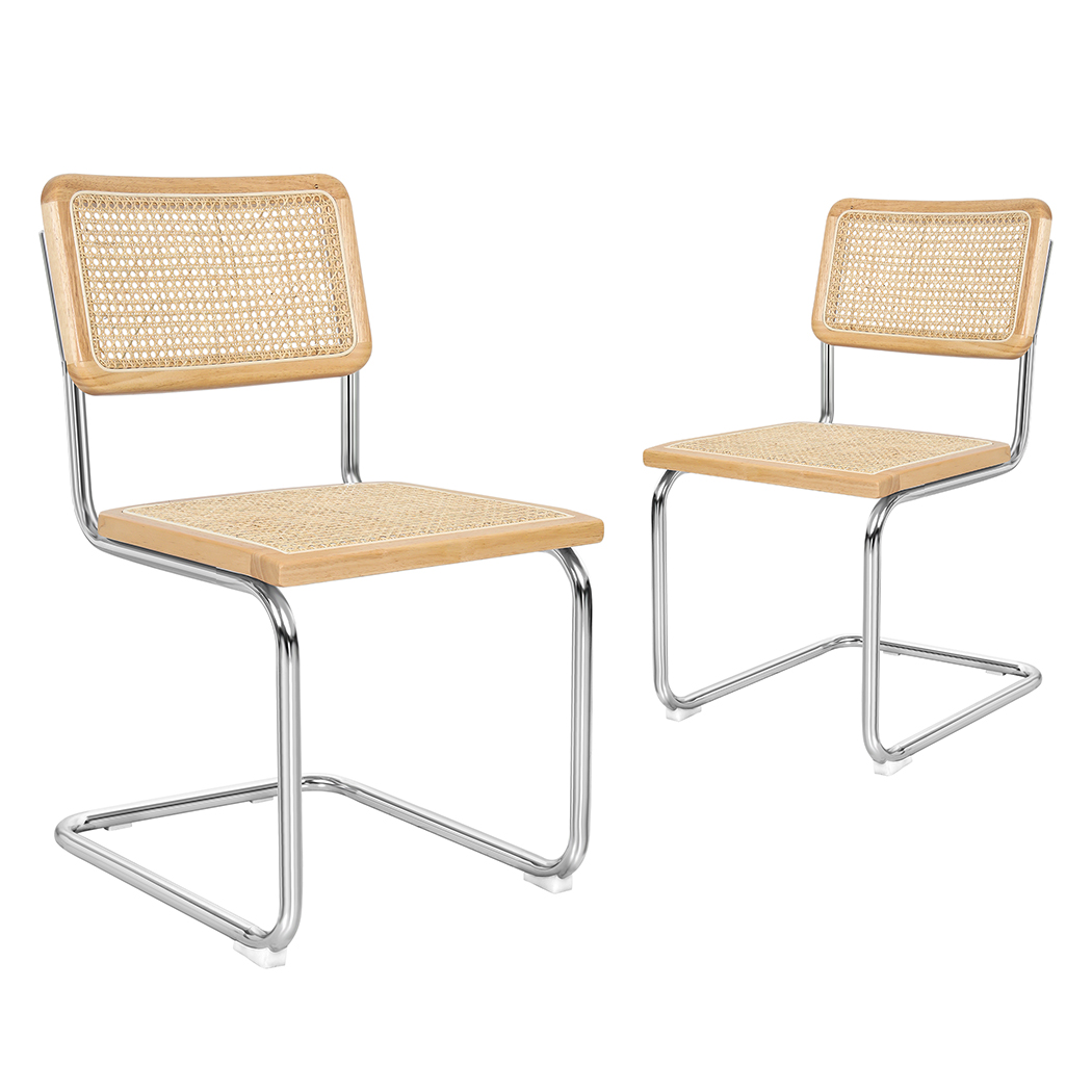 TopSellers-Natural Rattan Dining Chair Set of Two - Stylish & Comfortable Home Decor