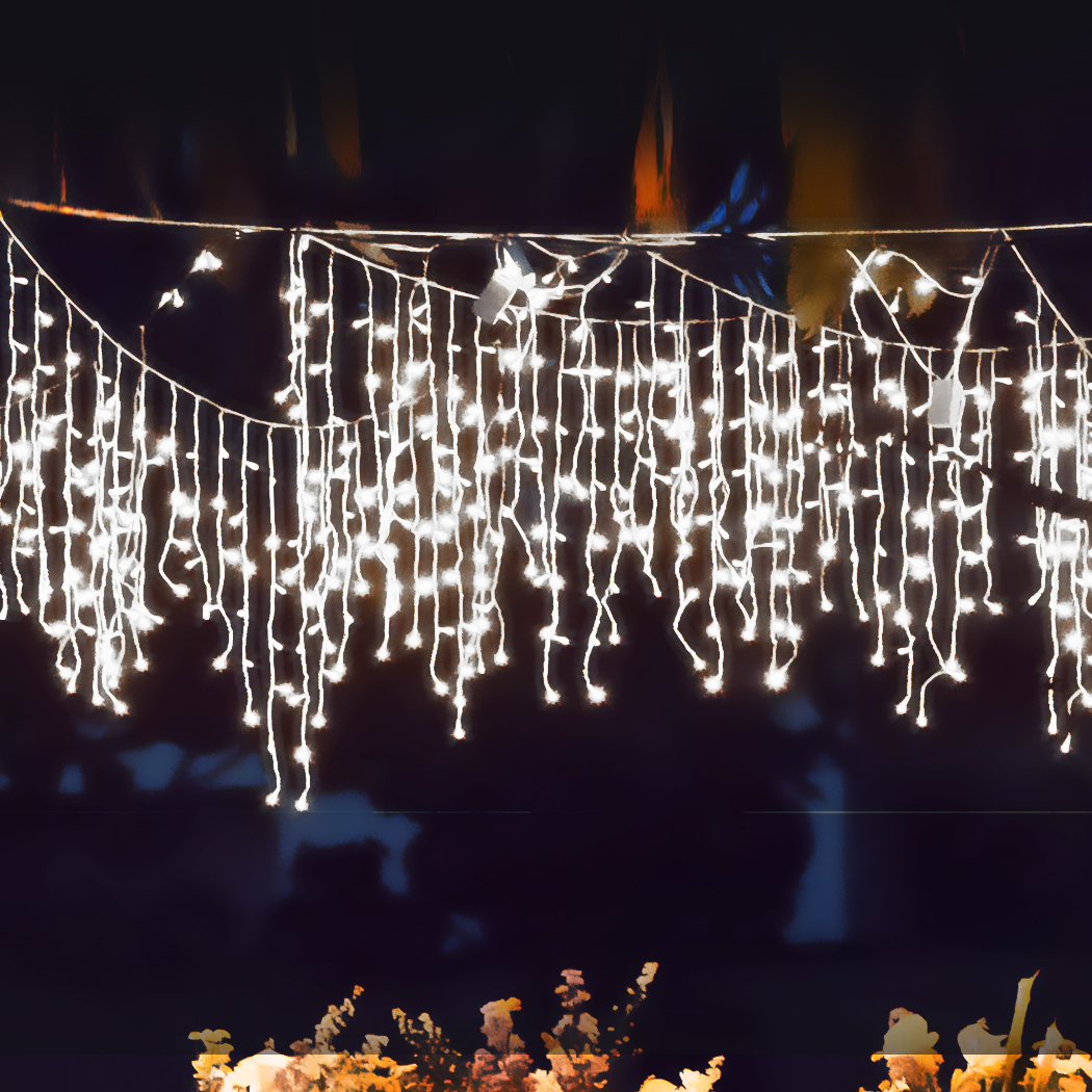 300 LED Curtain Fairy String Lights Wedding Outdoor Xmas Party Lights Cool White