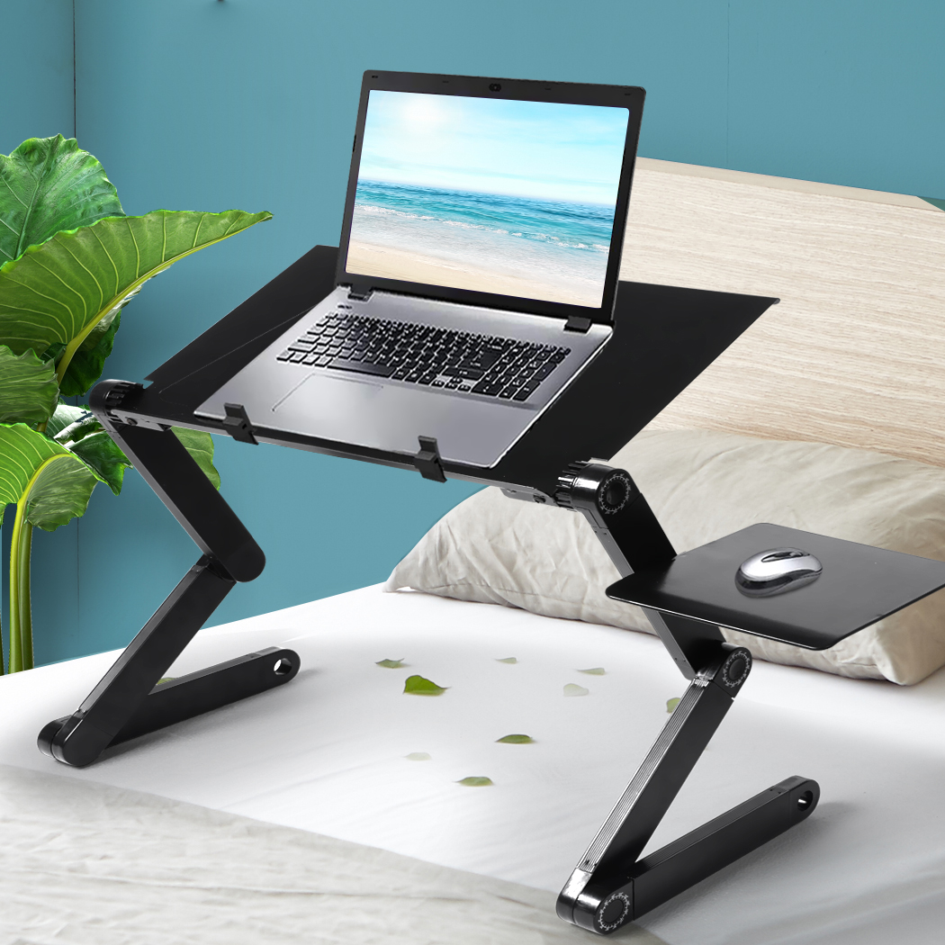 Levede Laptop Desk Computer Table Stand Adjustable Foldable Bed Tables Work Tray