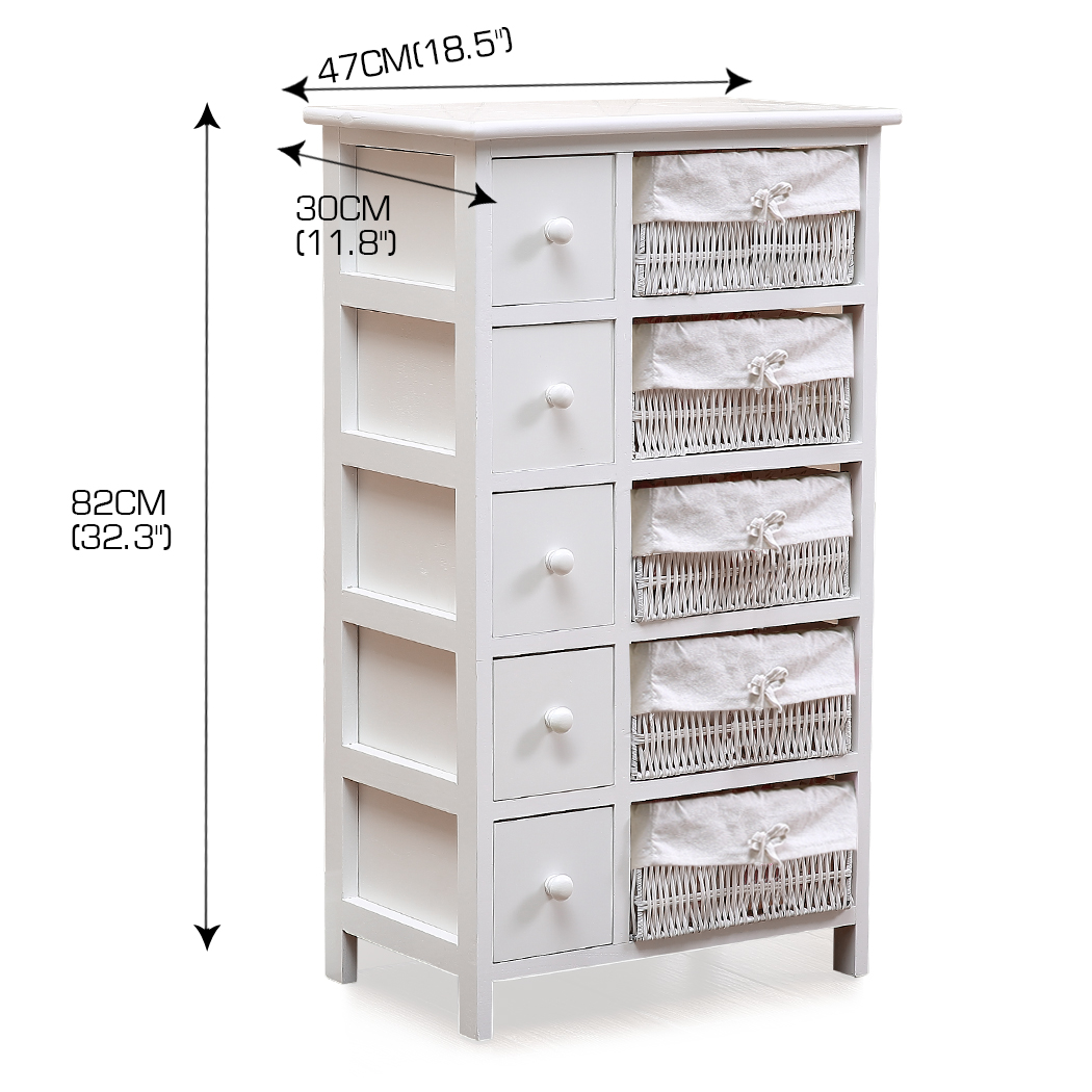 Levede Storage Cabinet Chest of Drawers Tallboy Dresser Bedside Tables Bedroom
