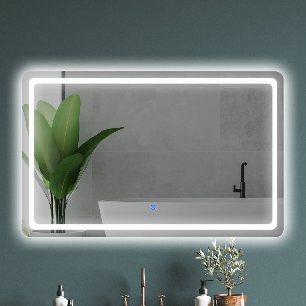 Emitto LED Vanity Wall Mirror Dimmable Anti-fog Waterproof Bathroom Touch Sensor - Picture 72 of 179