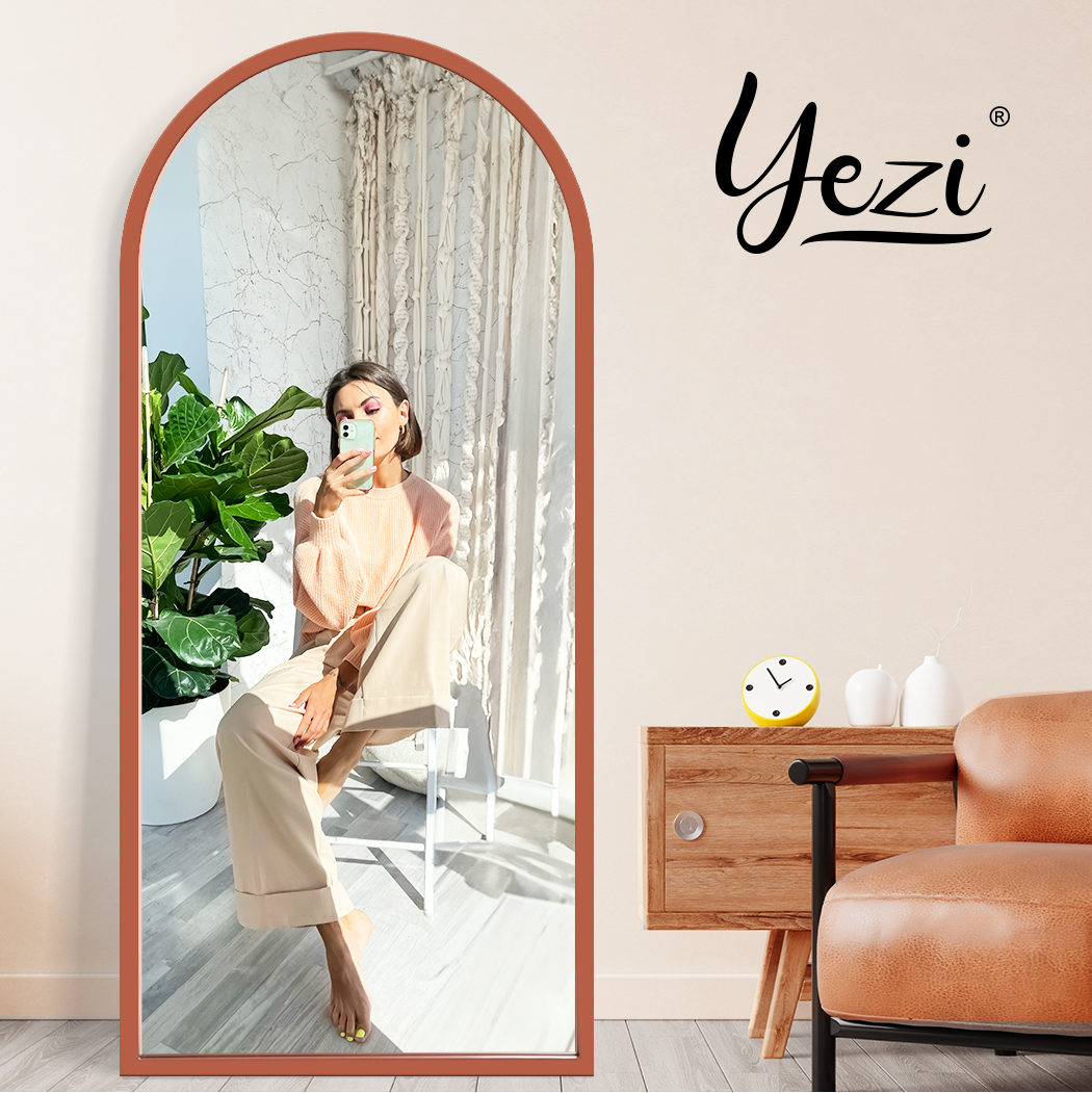 Yezi 180X80CM Full Length Mirrors Arch Floor Dressing Standing Mirror Makeup - Picture 30 of 51