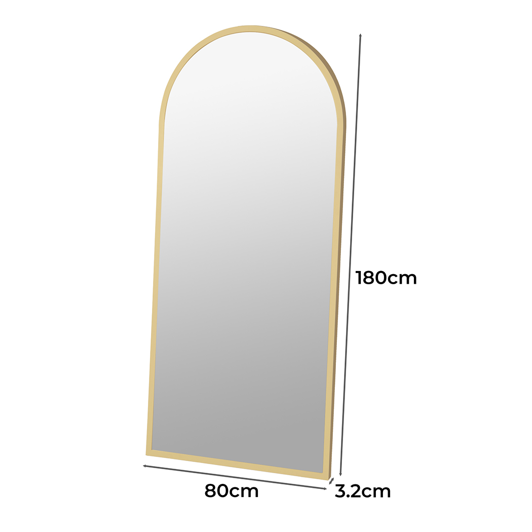 Yezi 180X80CM Full Length Mirrors Arch Floor Dressing Standing Mirror Makeup - Picture 32 of 50
