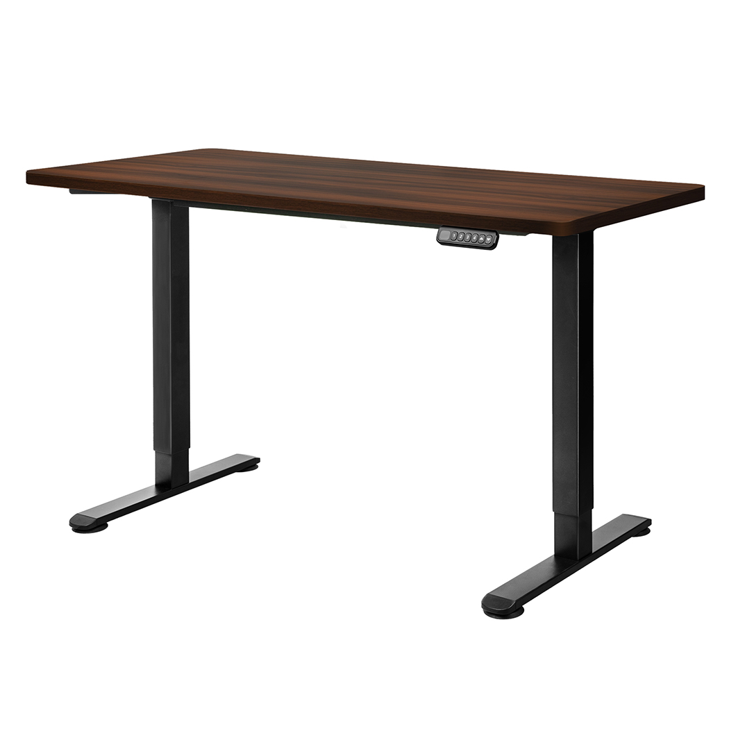 TopSellers-Motorised Standing Desk Walnut 120cm - Adjustable Height for Home Office