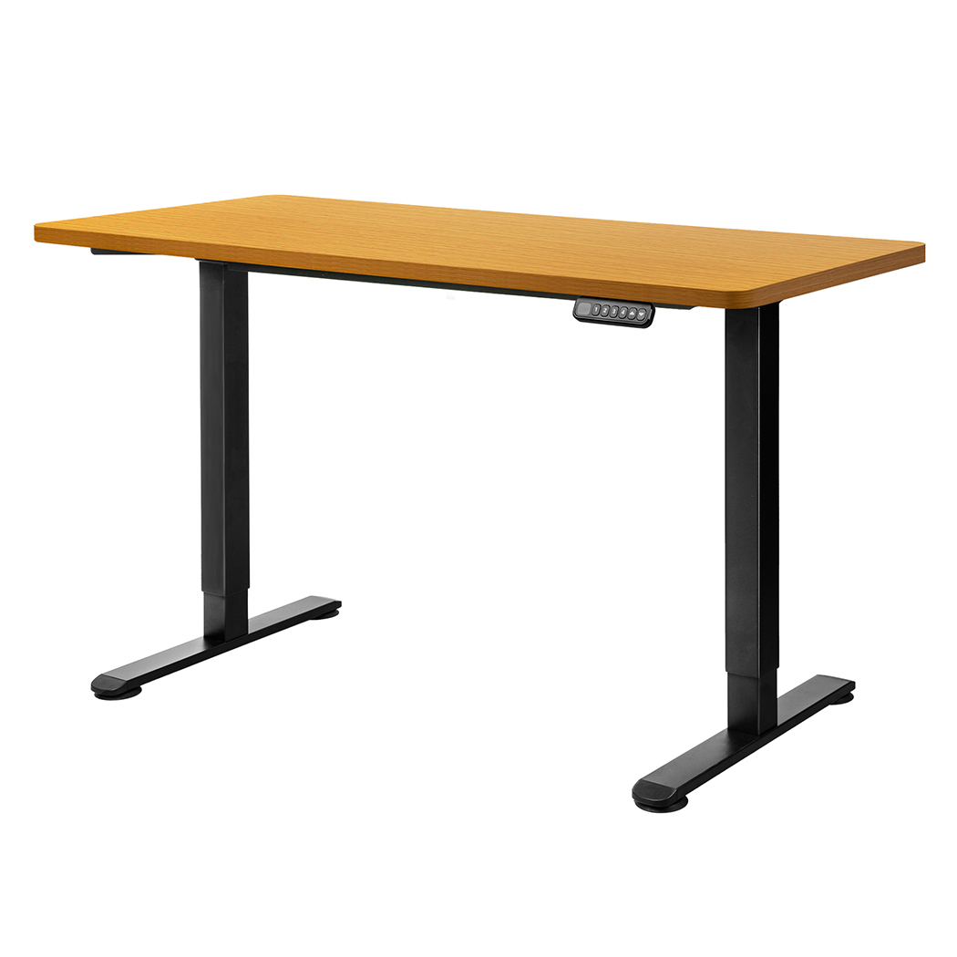 TopSellers-Motorised Standing Desk Natural - 140cm Adjustable Height for Home Office