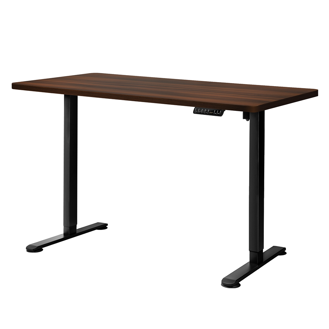 TopSellers-Motorised Standing Desk Walnut 120cm - Adjustable Height for Home Office