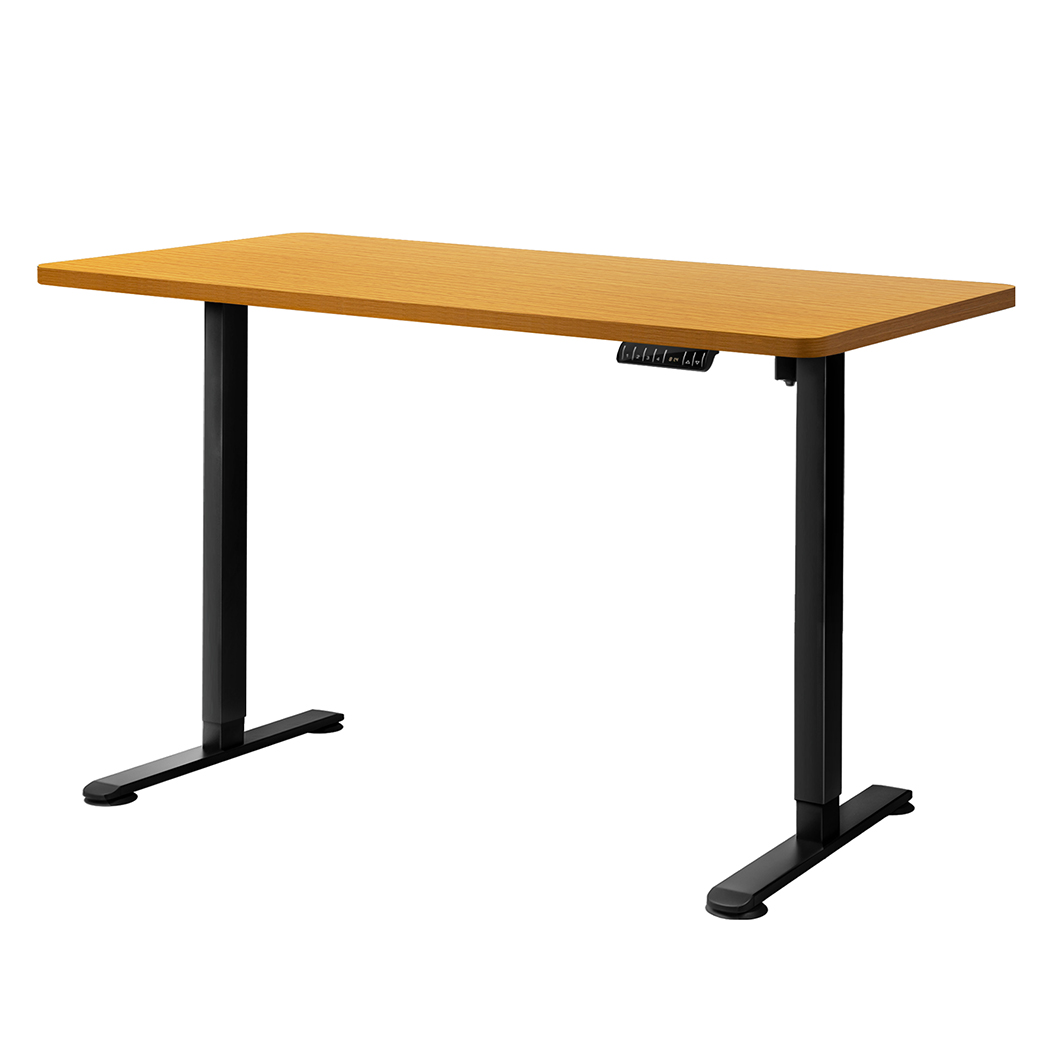 TopSellers-Motorised Standing Desk Natural - 140cm Adjustable Height for Home Office