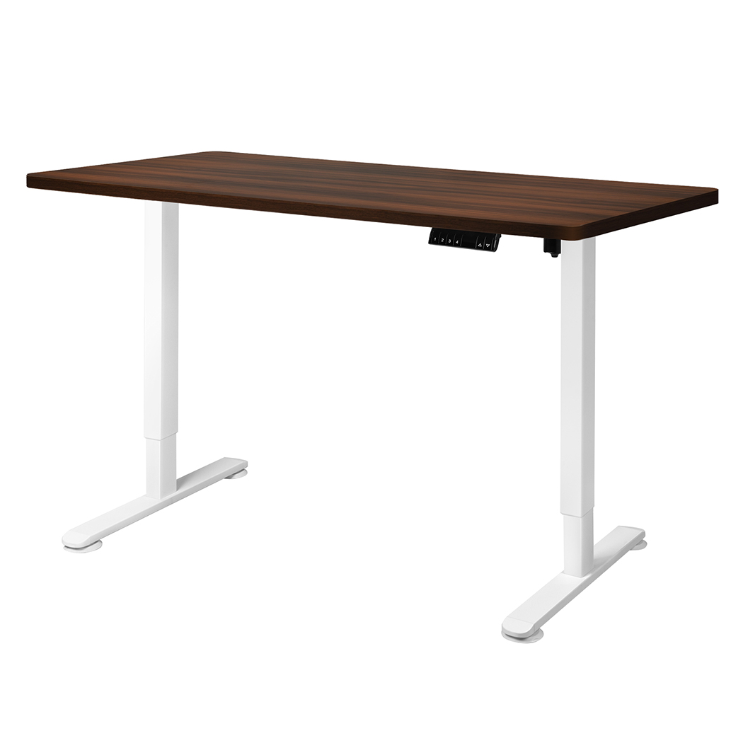 TopSellers-Motorised Standing Desk Walnut 120cm - Adjustable Height for Home Office