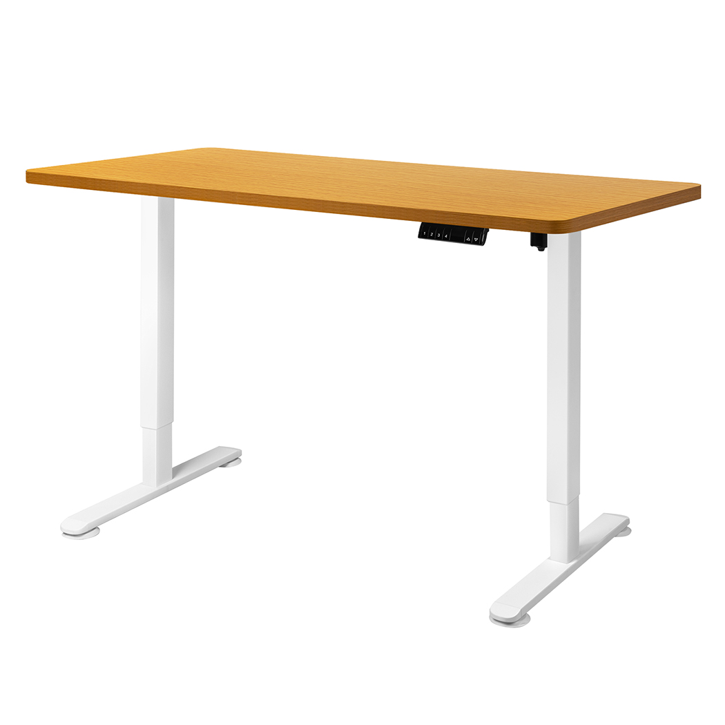 TopSellers-Motorised Standing Desk Natural - 140cm Adjustable Height for Home Office